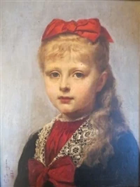 Bambina con fiocco